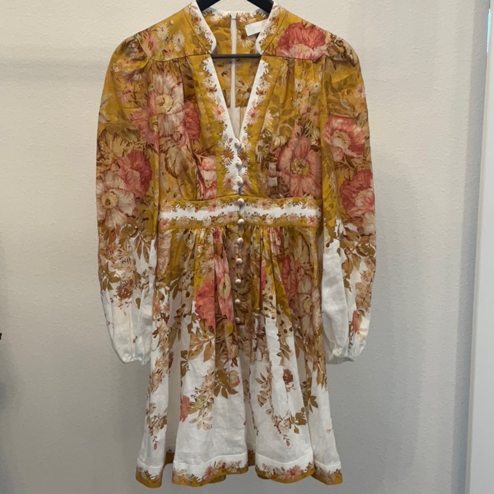 Zimmermann Floral Long-Sleeve Dress - EXCELLENT CONDITION
